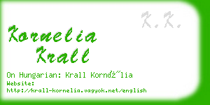 kornelia krall business card